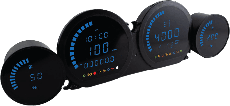 4 PIECE LED GAUGES `14-22 FLHT FLHX FLTR