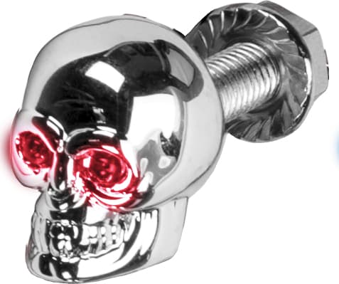 Lighted Skull License Plate Screw