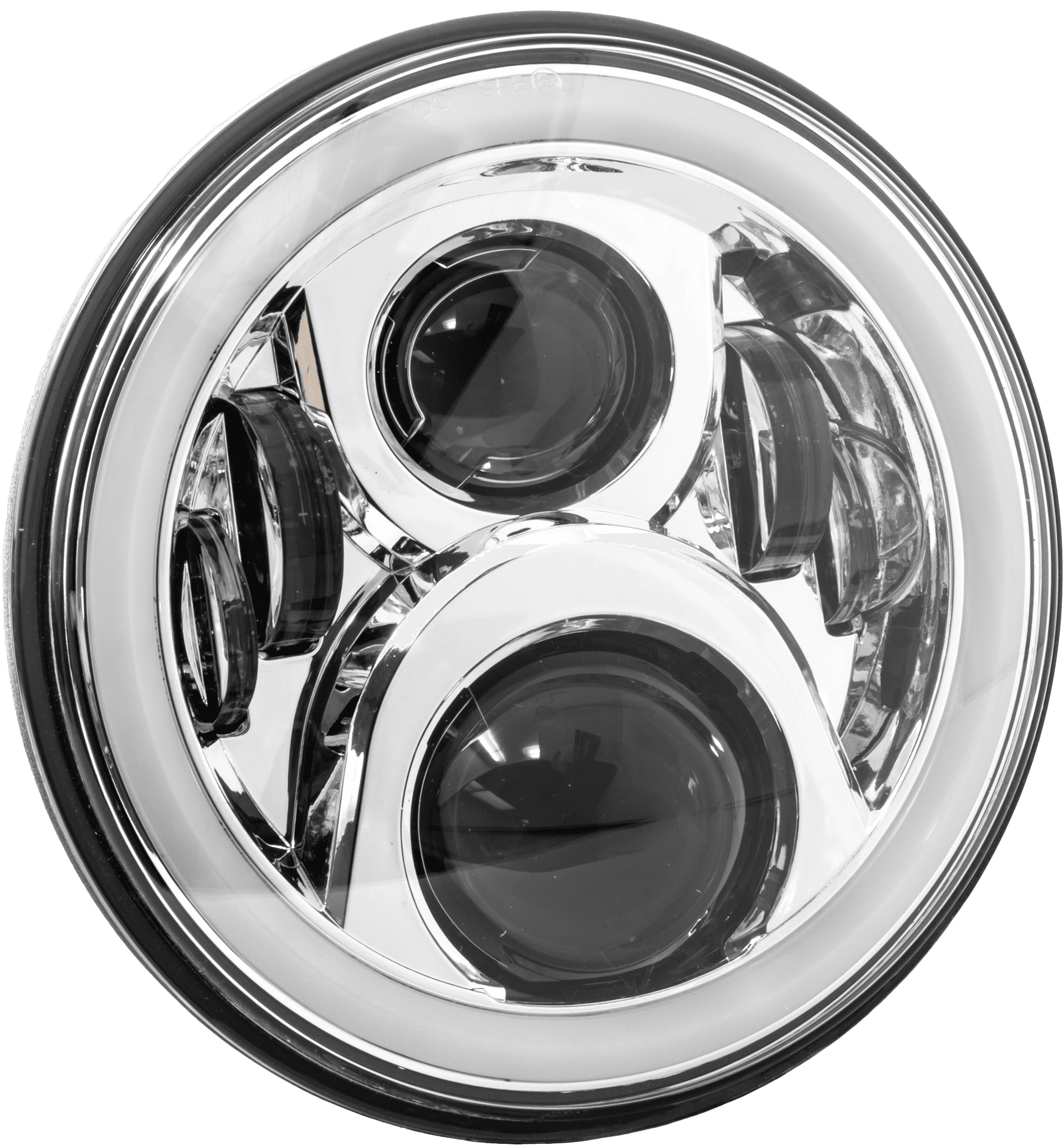 7" LED HEADLIGHT BLACK HALO INDIAN - Image 4