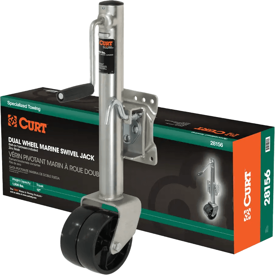 CURT 1500 POUND DUAL WHEEL MARINE JACK
