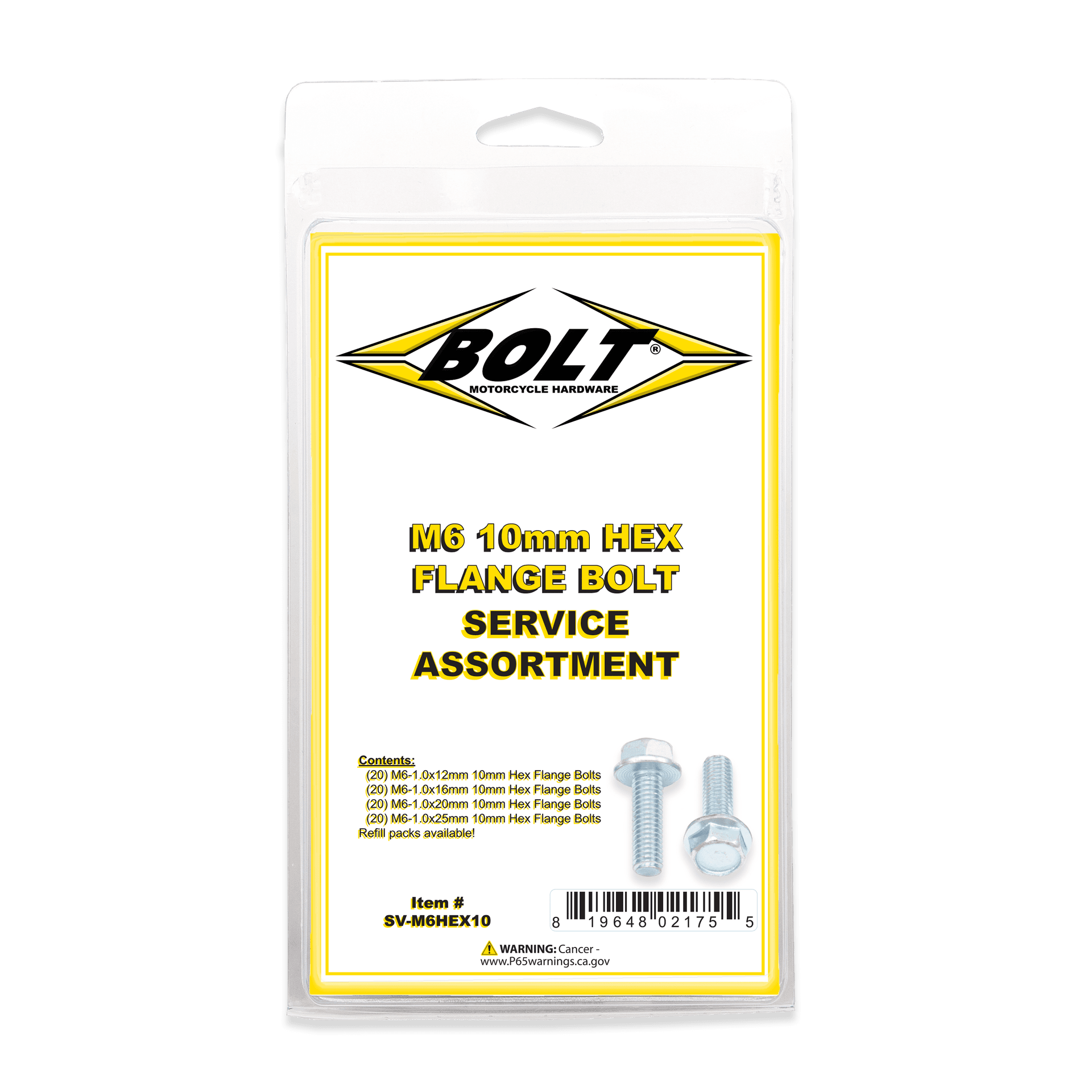 M6 10mm Hex Flange Bolts