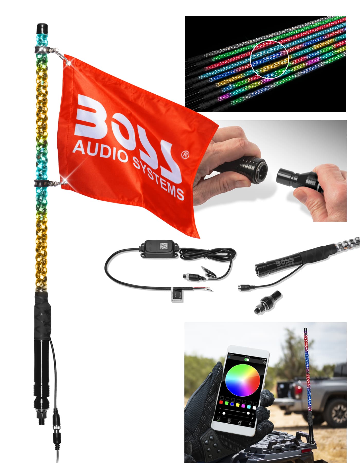 360 Degree RGB LED Whip Flag - Image 13