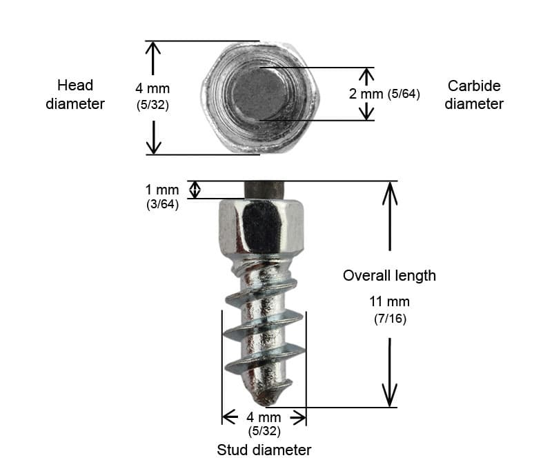 11MM STANDARD SCREW STUDS QTY 100 - Image 2