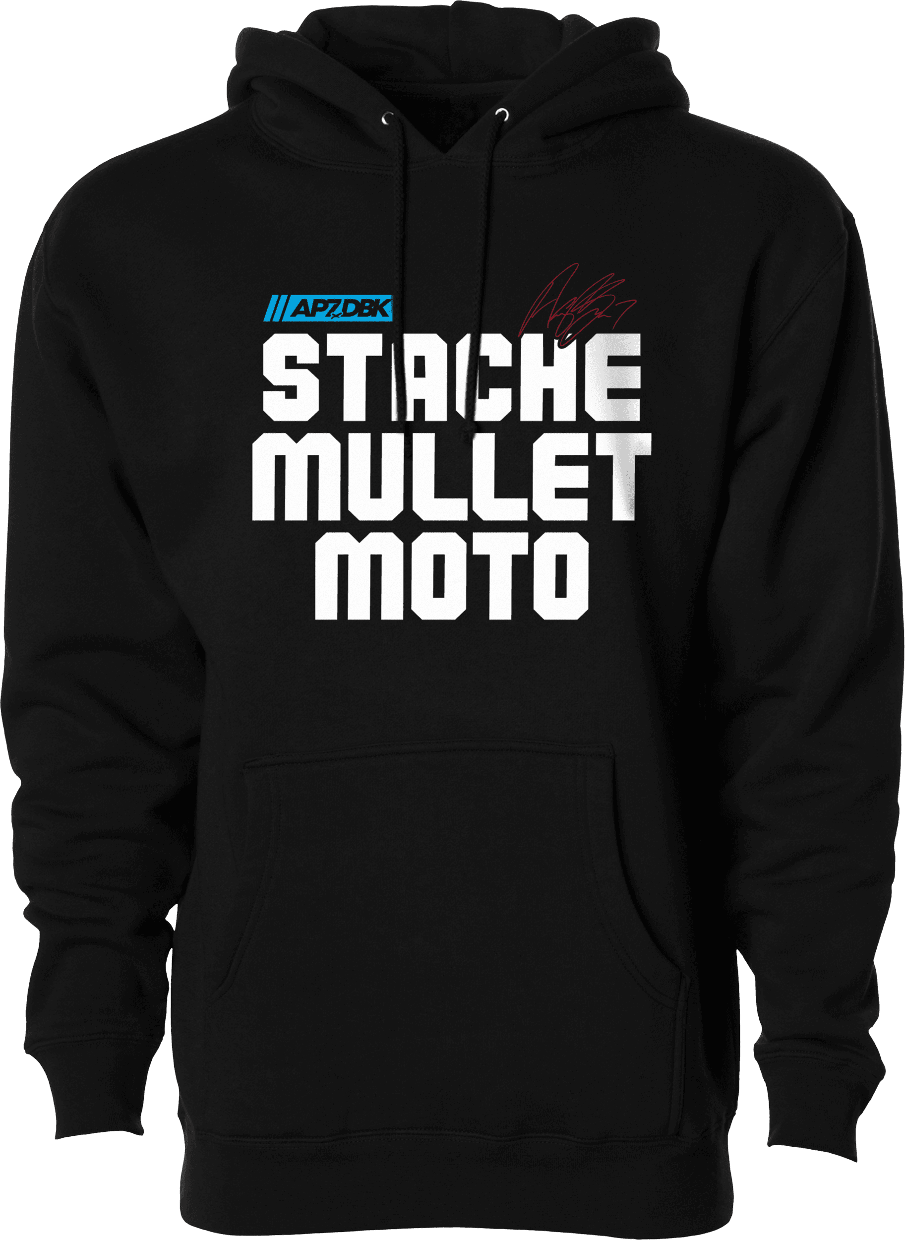 Stache Mullet Moto Hoodie