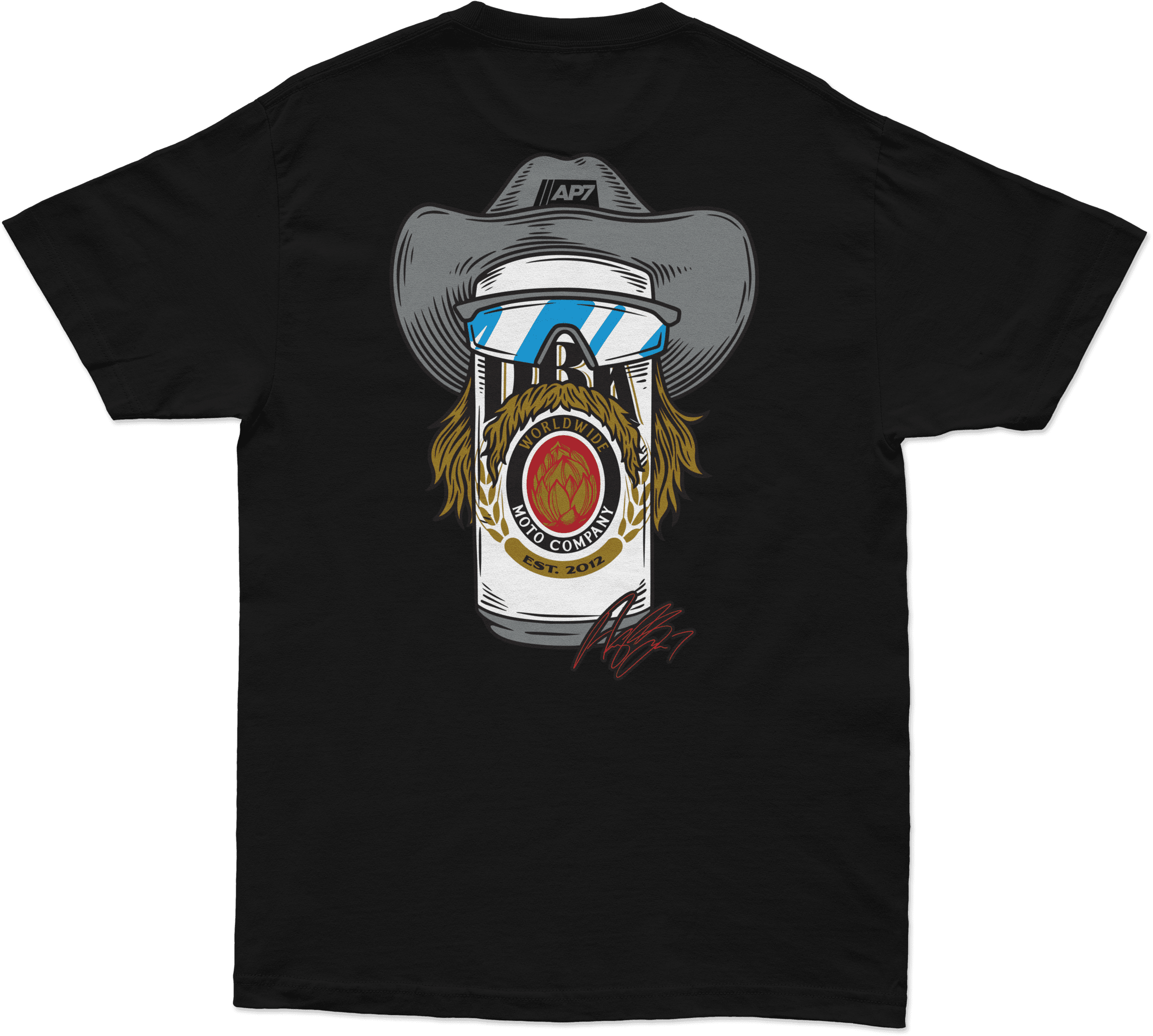 Stache Mullet Moto Tee - Image 2