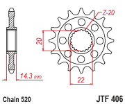 JT Front Sprocket 15 Tooth/520 Pitch - Image 233