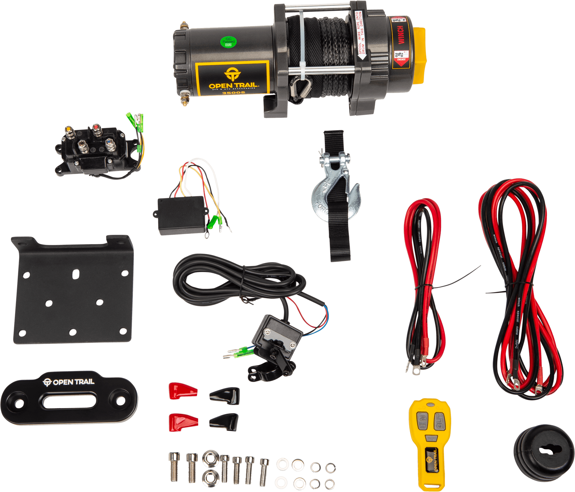 OPEN TRAIL 3500LB WINCH SYNTHETIC ROPE