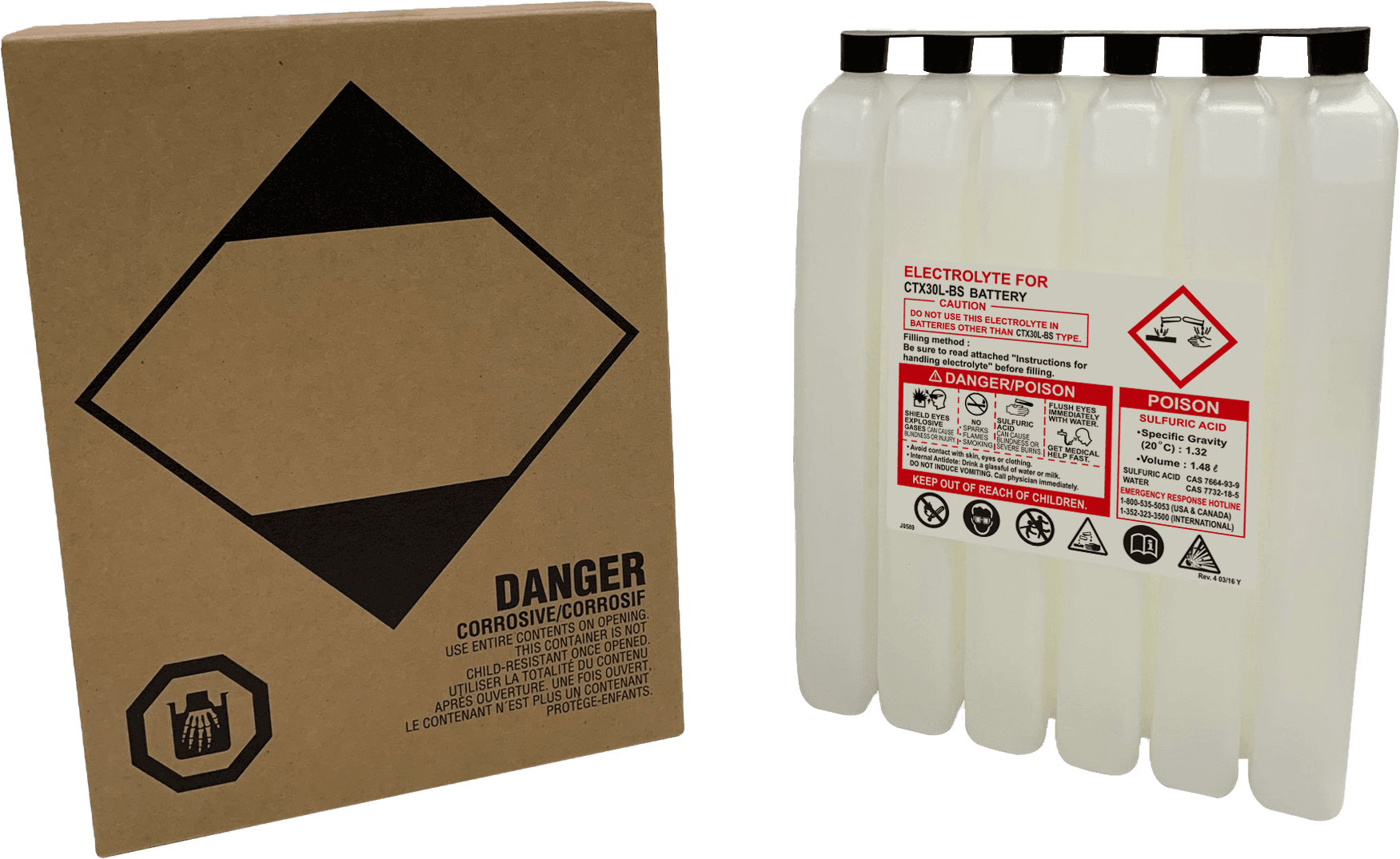 SEALED BATTERY ELECTROLYTE PACK 1050CC