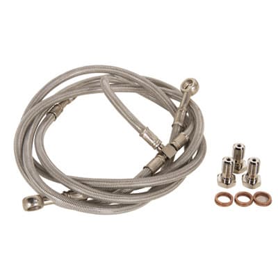 Tusk Front ATV Steel Braided Brake Line