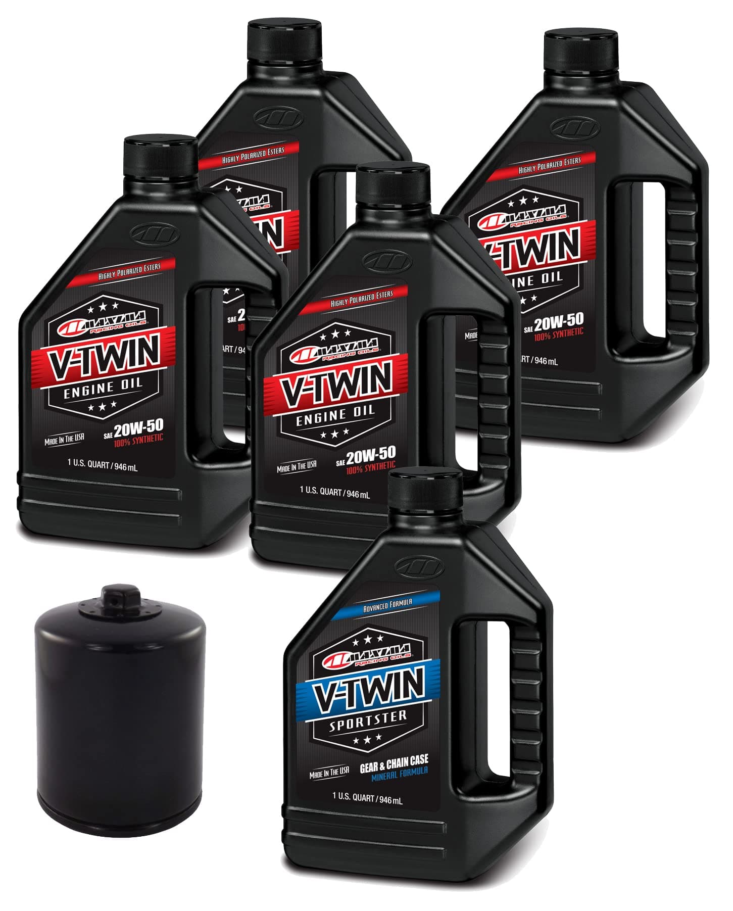 Maxima Racing Sportster Synthetic 20W-50 Complete Oil Change Kit - Image 2